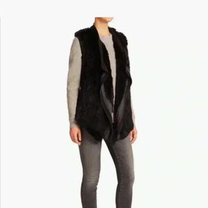 Vince fur front sweater back vest size L